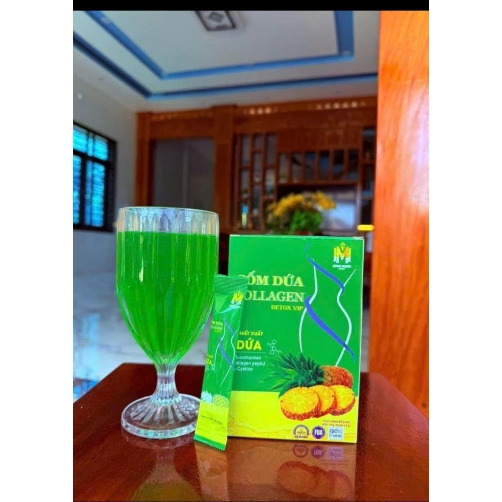 CỐM DỨA COLLAGEN HỖ TRỢ GIẢM CÂN (HỘP 15 GÓI)