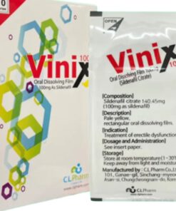 Tem ngậm Vinix 100 điều trị rối loạn cương dương ở nam giới (Hộp 10 phim)